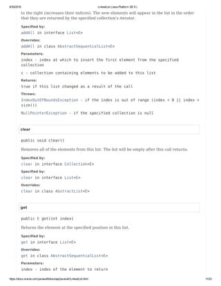 java list|List (Java Platform SE 8 ) .